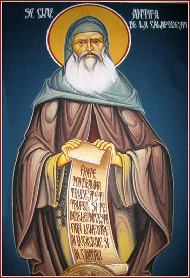 Sfântul Cuvios Antipa de la Calapodeşti, care s-a nevoit în Țara Românească, în Sfântul Munte Athos şi la Mănăstirea Valaam din Rusia, unde s-a și săvârșit cu pace în anul 1882