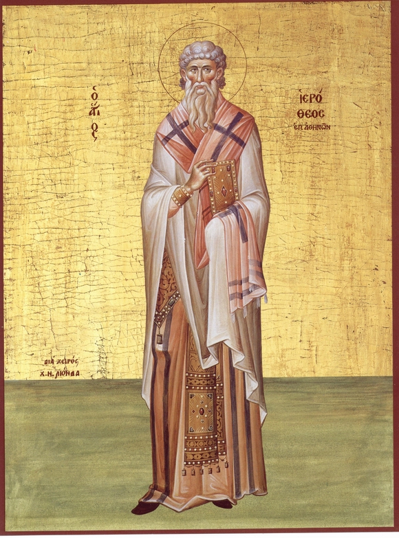 Sfântul Sfințit Mucenic Ierotei, episcopul Atenei, unul din cei 9 sfetnici ai Sfântului Dionisie Areopagitul (I)