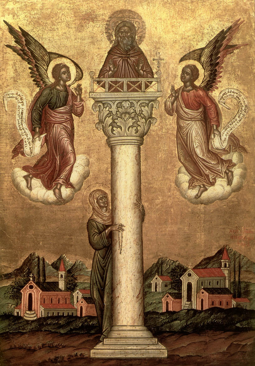 Sfântul Cuvios Simeon Stâlpnicul din Antiohia (+459) și mama sa, Sfânta Cuvioasă Marta (+428)