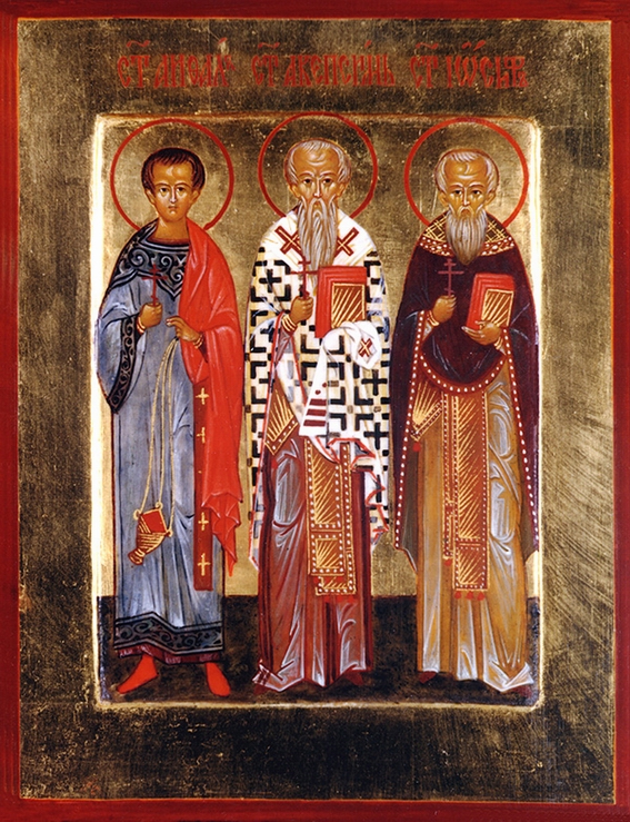 Sfinţii Mucenici: Achepsima, episcop de Henaita, Iosif preotul şi Aitala diaconul, care au pătimit în Persia timpul împăratului Sapor al II-lea (+376)