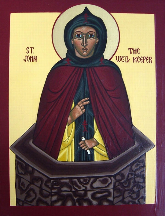 Sfinții Cuvioși: Simeon cel nebun pentru Hristos şi Ioan Pustnicul din Edesa Siriei, care au viețuit în timpul împăratului Iustin al II-lea (apr. 590)
