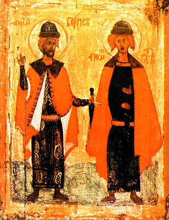 Sfinţii Mucenici și frați buni, cnejii: Boris şi Gleb, care au fost fiii Sfântului Vladimir, luminătorul Rusiei (+1015)