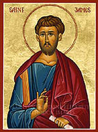 Sfântul Apostol Iacov al lui Alfeu, unul din cei 12 Apostoli și frate cu Sfântul Apostol și Evanghelist Matei, care s-a săvârșit fiind răstignit pe cruce (secolul I)
