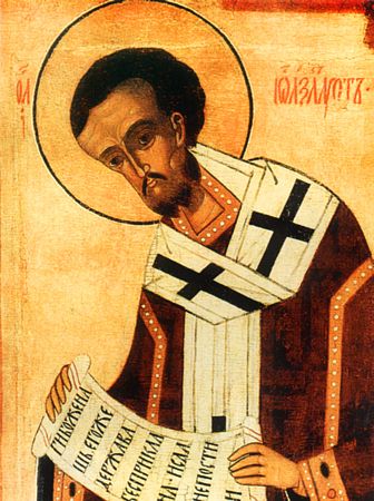 Sfântul Ioan Gură de Aur (Hrisostomul), arhiepiscopul Constantinopolului, mare părinte al Bisericii și dascăl al pocăinței (+407)