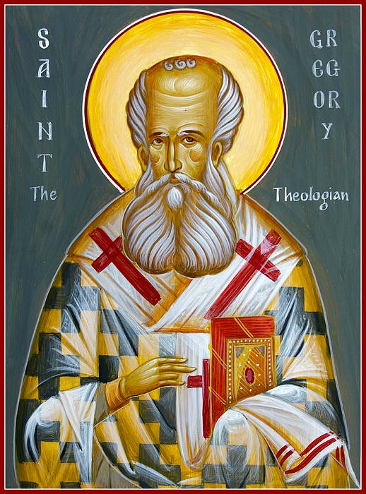 Sfântul Ierarh Grigorie Teologul sau Cuvântătorul de Dumnezeu, arhiepiscopul Constantinopolului, prietenul Sfântului Ierarh Vasile cel Mare și mare părinte bisericesc (+390)