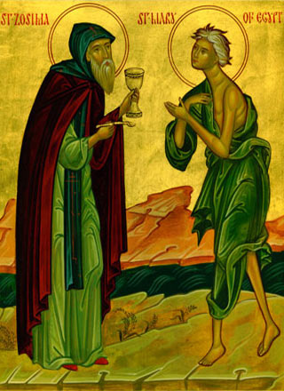 Sfântul Cuvios Zosima din Palestina, care a împărtăşit-o şi a îngropat-o pe Sfânta Maria Egipteanca (apr. 560)