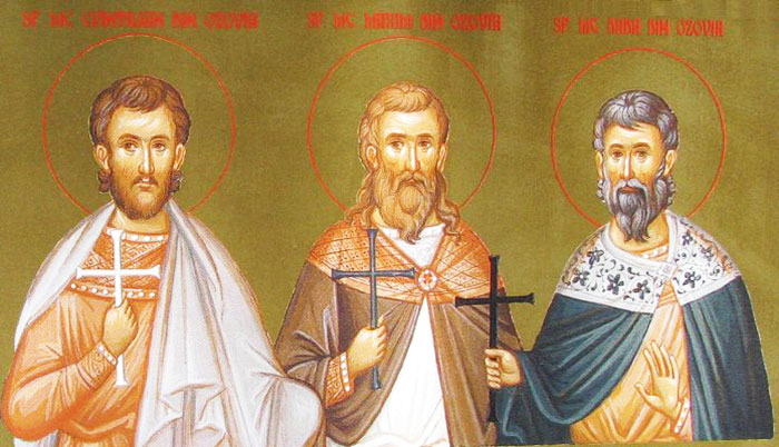 Sfinții Mucenici Dada, Maxim și Cvintilian din  Ozovia  în  Durostorum,  care  s-au săvârşit prin sabie în timpul împăratului Dioclețian (+286)