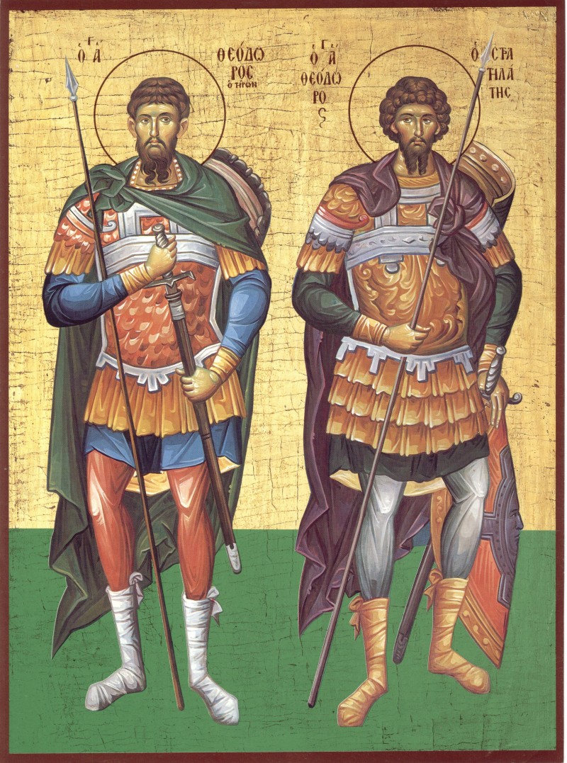 Sfinții Mari Mucenici Teodor Stratilat și Teodor Tiron
