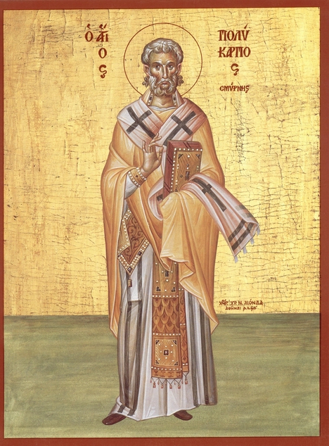 Sfântul Mucenic Policarp, Episcopul Smirnei (167)