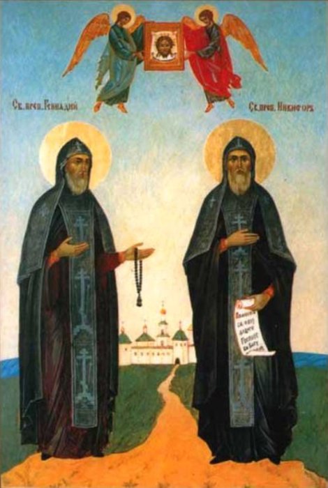 Sfinţii Cuvioşi Ghenadie şi Nichifor Vajeozerski sau de la Lacul Vaje (Rusia)(+1516 și +1556)