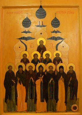 12 greci, ziditorii Bisericii Adormirii Preasfintei Născătoare de Dumnezeu din Lavra Peșterilor din Kiev (XI)