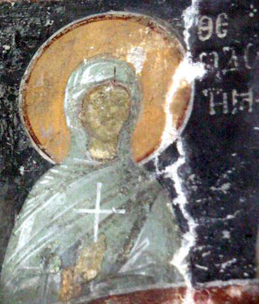 Sfânta Muceniță Teodota din Niceea, care s-a săvârșit de sabie în vremea împăratului Alexandru Sever (+222)