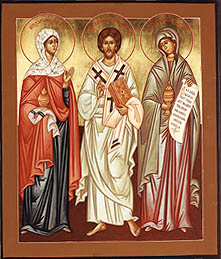 Mântuitorul Hristos împreună cu Sfintele Marta și Maria