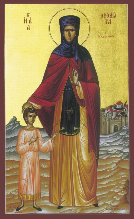 Sfânta Cuvioasă Teodora cea din Alexandria în Egipt care s-a nevoit în chip de bărbat (+491)