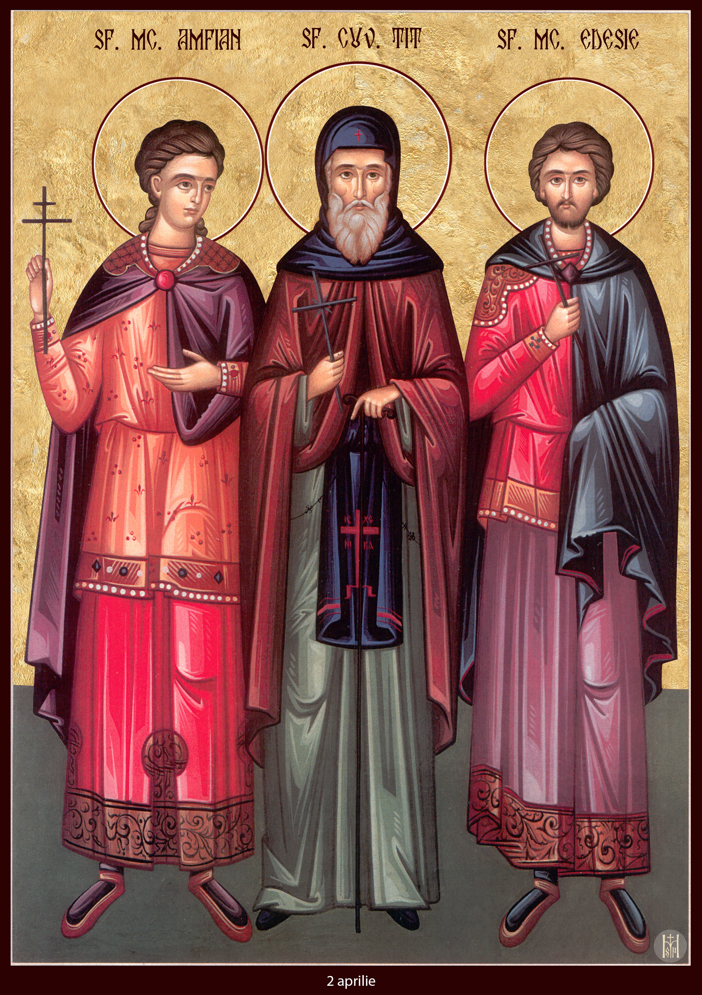 Sfinții Mucenici Amfian și Edesie și Sfântul Cuvios Tit