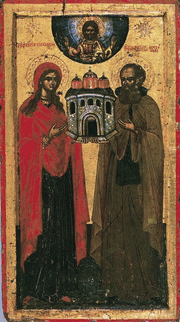 Sfântul Simon, Izvorâtorul de mir, Simonopetritul cu Sfânta Maria Magdalena